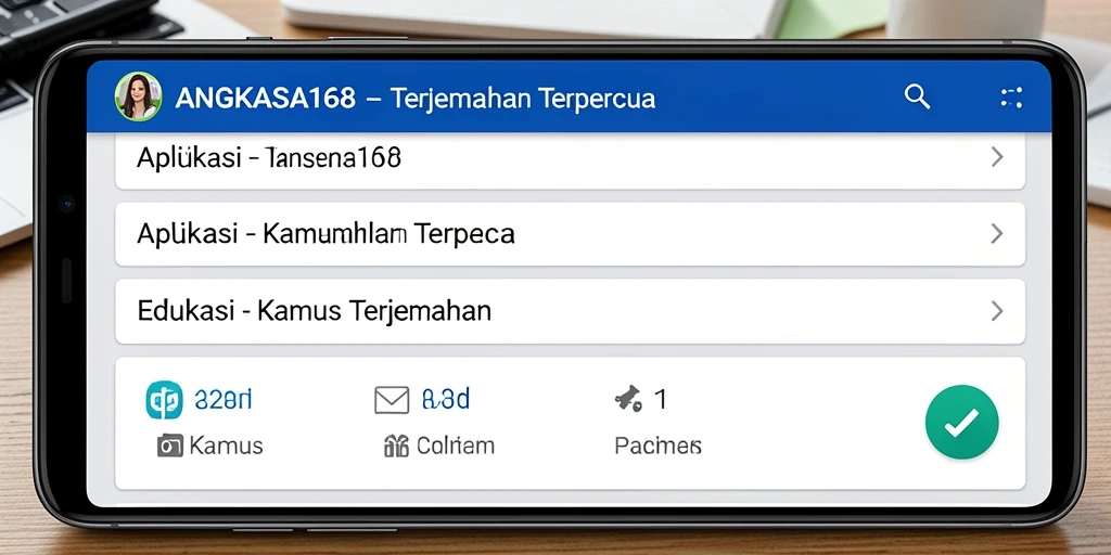 Antarmuka aplikasi ANGKASA168 yang sederhana dan fungsional.