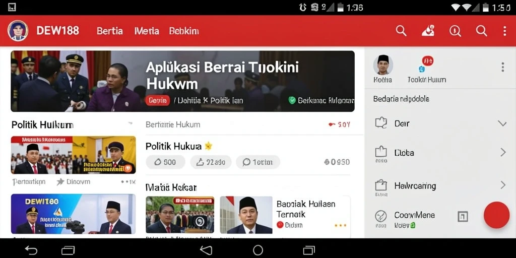 Antarmuka DEWI188 yang informatif dan mudah digunakan.