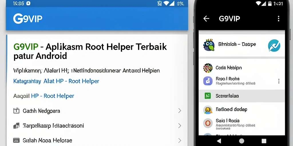 Antarmuka G9VIP yang sederhana dan intuitif untuk mengelola akses root.