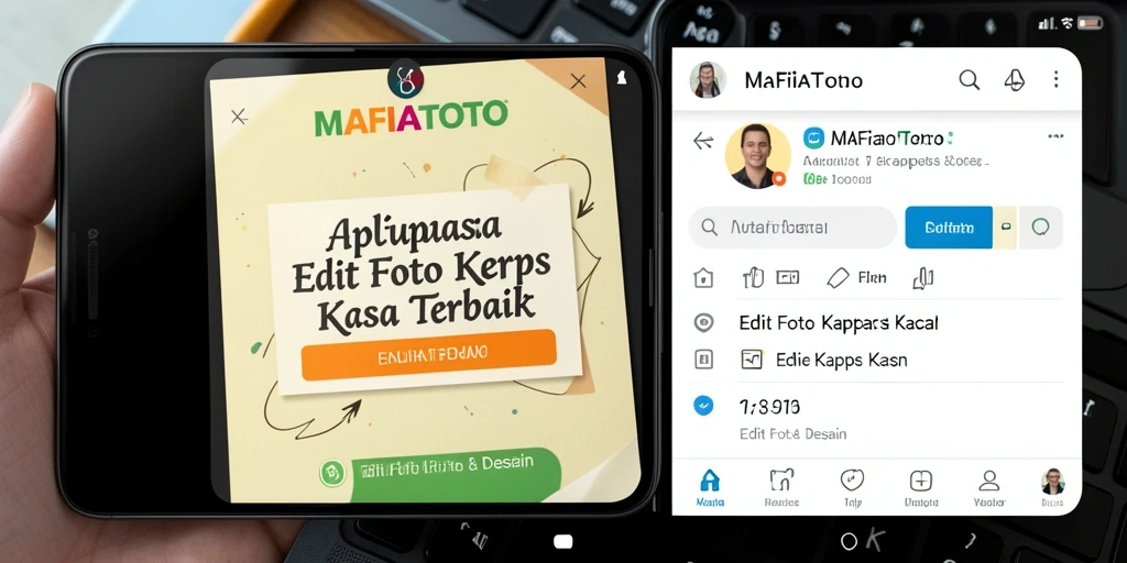 Antarmuka aplikasi MAFIATOTO saat mengedit foto kertas kaca.