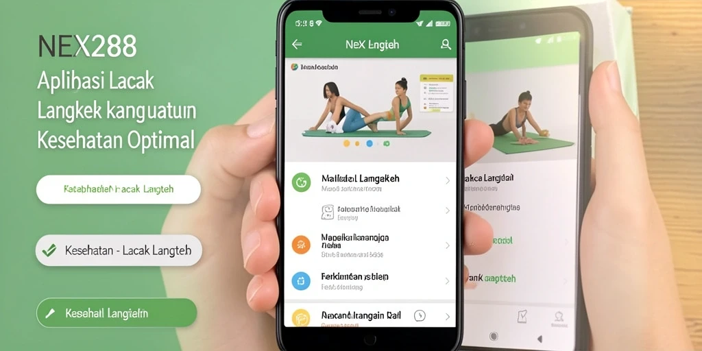 Antarmuka utama NEX288 menampilkan statistik langkah harian dengan jelas.