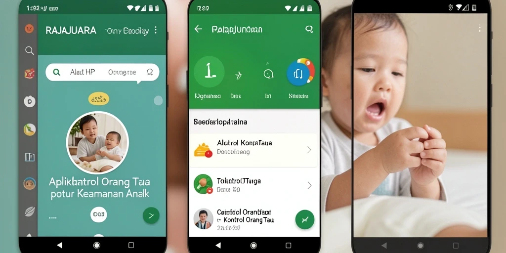 Tampilan antarmuka RAJAJUARA yang user-friendly untuk kontrol orang tua.
